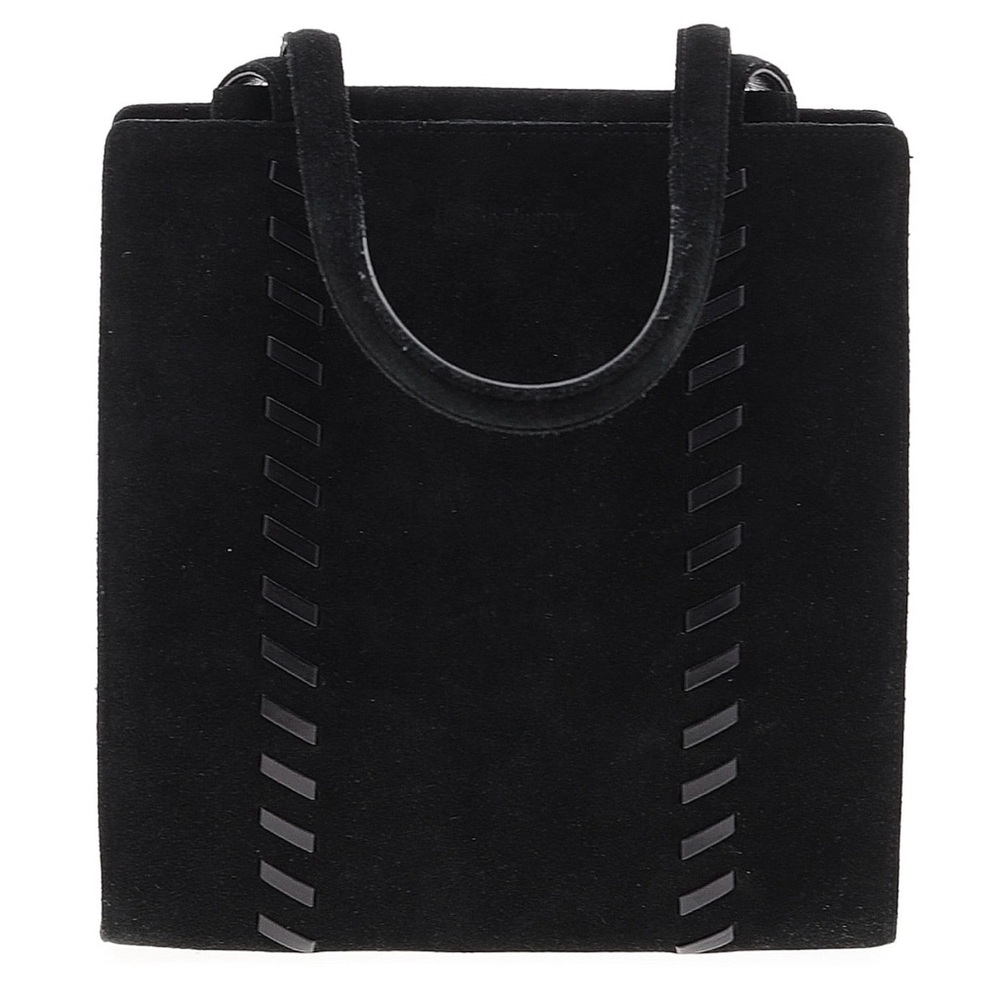 Chic Vintage YSL Black Suede Women's Tote Bag.  Yves Saint Laurent Whipstitch